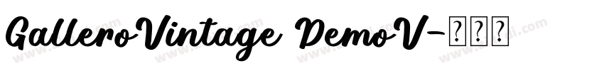 GalleroVintage DemoV字体转换